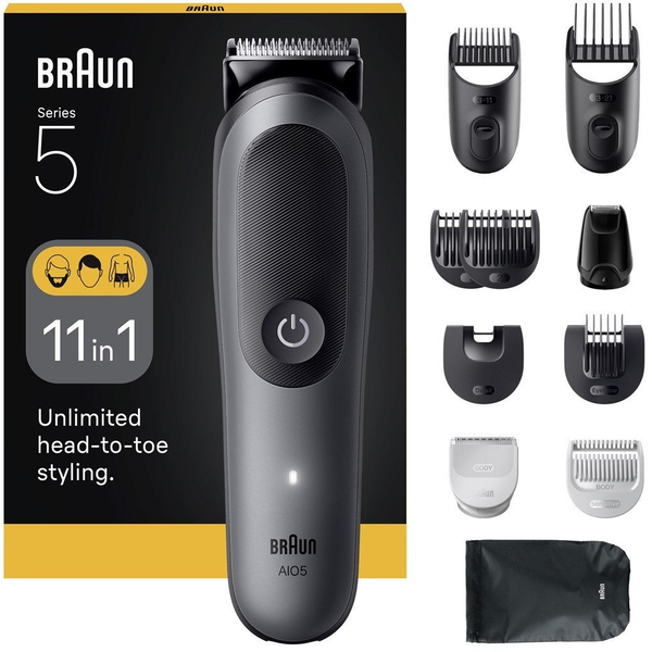 Braun 80789913 skæg- og hårtrimmer Mørkegrå 21