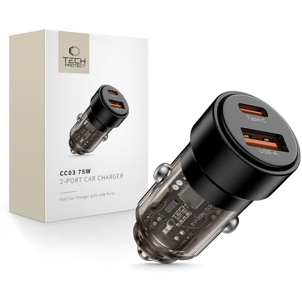 Nabíječka automobilová , USB typ C Tech-protect 3000 mA