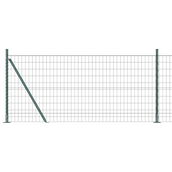 Împrejmuire Euro cu 13 stâlpi flansați 1x25 m Oțel galvanizat