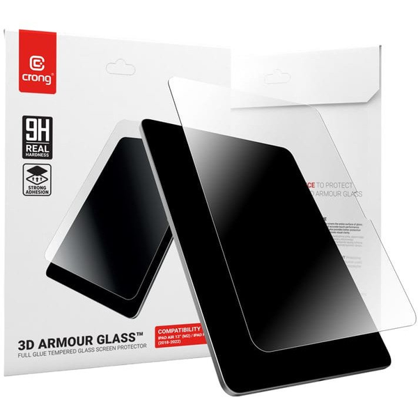 Crong 3D Armour Glass  Szkło hartowane iPad Air 13 M3 (2025) / iPad Air 13 M2 (2024) / iPad Pro 12.9" (2022-2018)