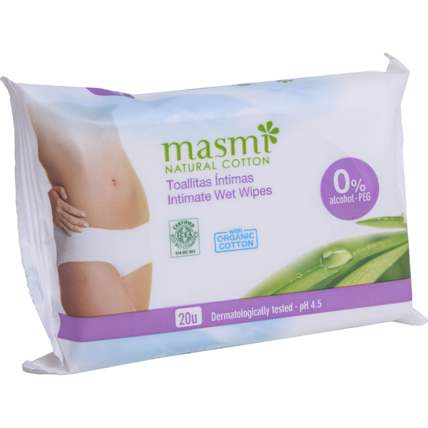 Toallitas Humedas Intimas Femeninas Bio 20ud Masmi