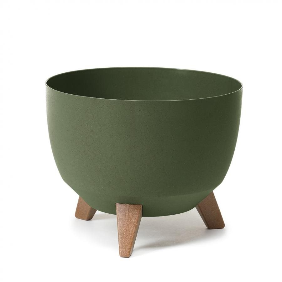 LAMELA ROMA ECO O 40 cm, zöld, lábakon álló kaspó (MAT33539)