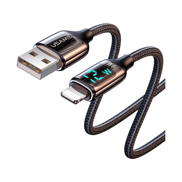 Usams SJ543USB01 USB-A - Lightning kábel kijelzővel 2.4A, 120cm