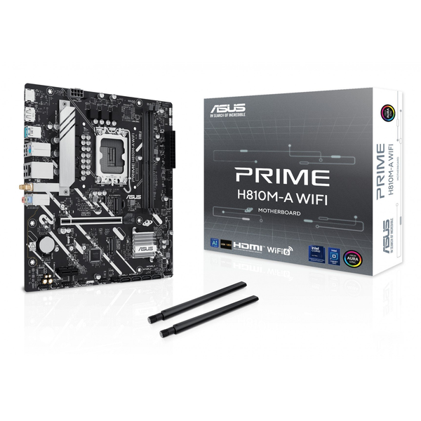 Asus Prime H810M-A WiFi alaplap LGA1851 PCIe4.0 USB-A 10Gbps USB-C 5Gbps RGB Wi-Fi 6