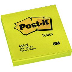 3M 654-NY pouch autoadesiva Quadrato Giallo 100 fogli Autoadesivo