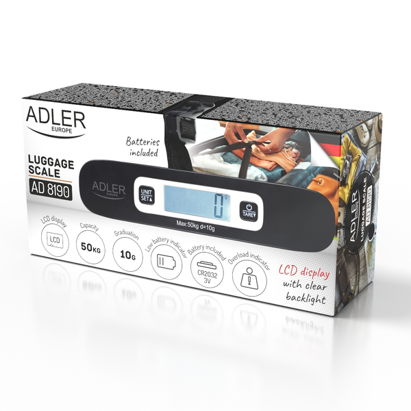 Adler AD 8190 Bőröndmérleg - Fekete