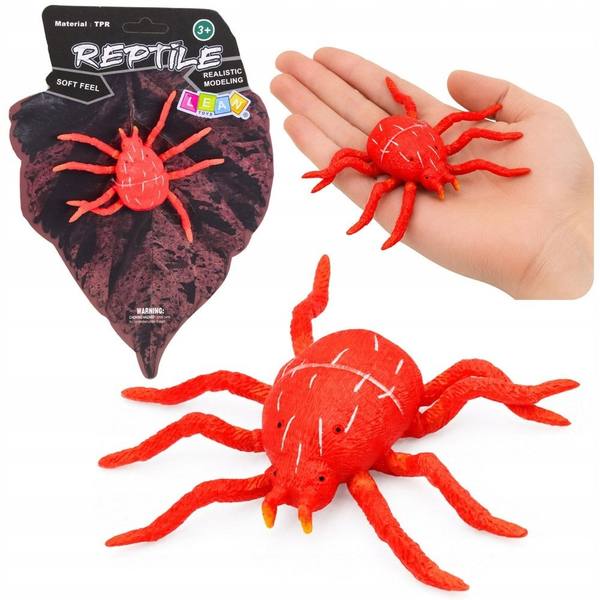 Figurka Jada Toys Pająk Czerwony Gumowa Figurka Rozciągliwa Realistyczna 12 cm