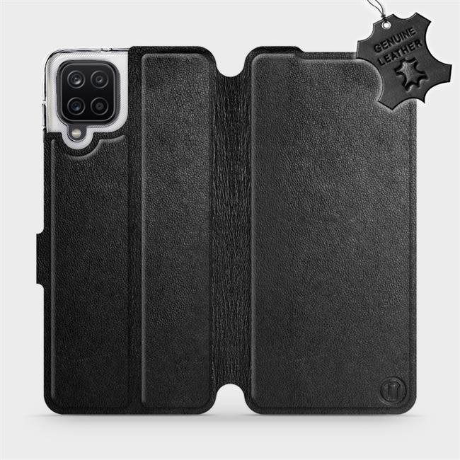 Flip case for Samsung Galaxy A12 - Black - Leather - Black Leather (5903516613519)