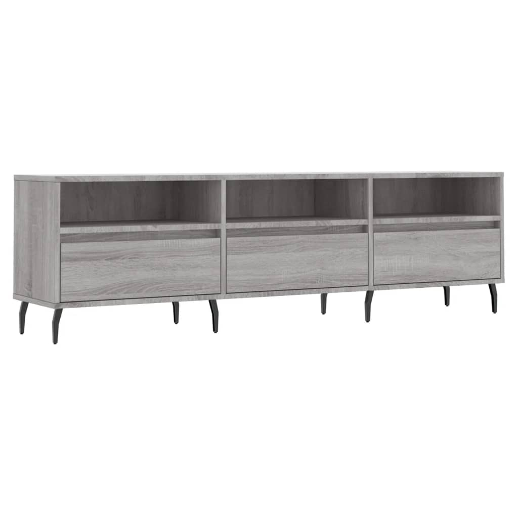 szürke sonoma színű szerelt fa TV-szekrény 150x30x44,5 cm (831298)
