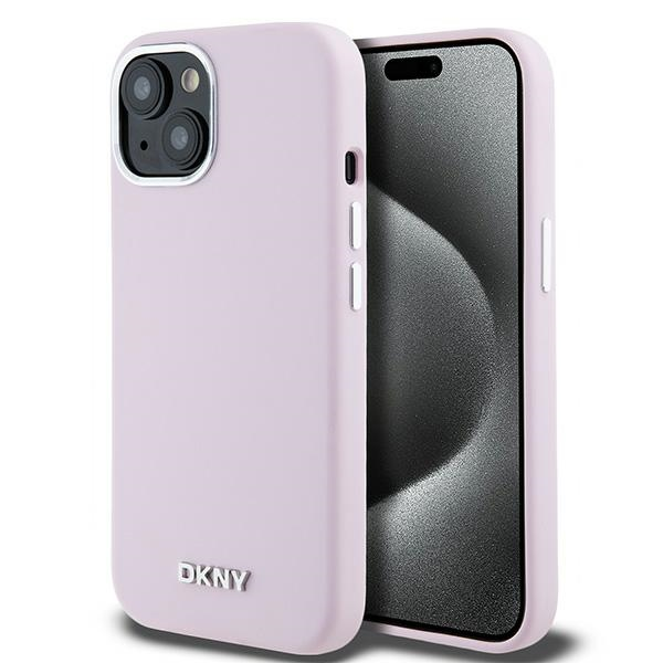 Zadný Kryt DKNY pre Apple iPhone 15 Plus Monogram ružový umelci a celebrity