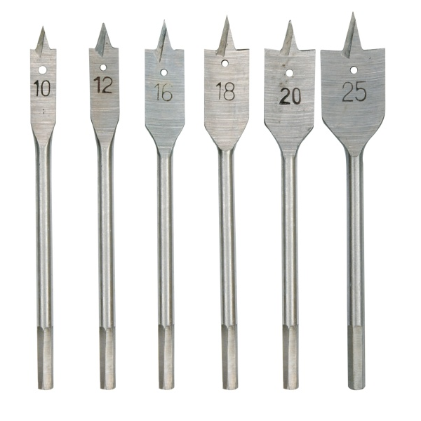 Vorel Fa lyukfúró készlet 6 darabos, lapos (22500)