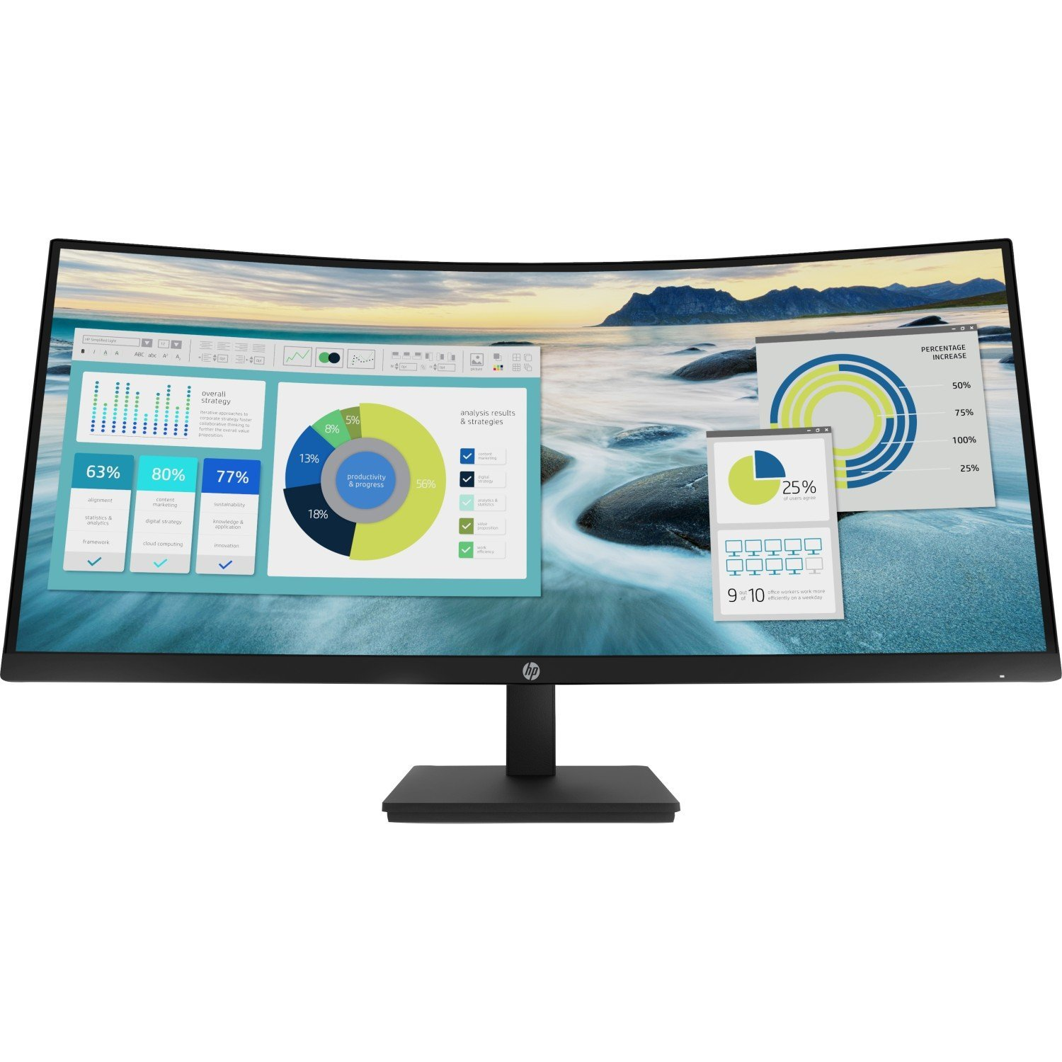 HP P34HC G4 34 col WQHD 3440x1440 ultrawide monitor (21Y56AT#ABB)