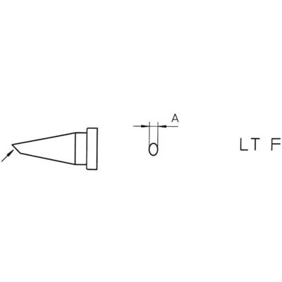 Weller LT pákahegy, forrasztóhegy LT-F kúpos, egyoldalt lapított, lecsapott hegy 1.2 mm (00544 408 99)
