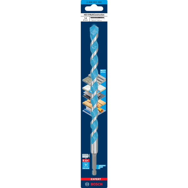 Bosch Expert HEX-9 MultiConstruction Fúrószár - 14x200mm