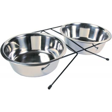 Trixie 24834 Fémtál Szett 2 Db-Os 2,8 L-Es Állványos (TX-24834)