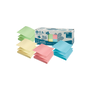 Info Notes Jegyzettömb öntapadó, 75x75mm, 12x100lap, újrahasznosított 5644-88 , pastell mix, kék, zöld, rózsaszín, sárga (5644-88BOX)