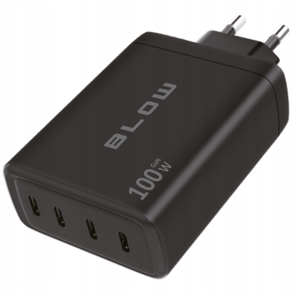 76-031# Ładowarka sieciowa gniazdo usb-cx4 pd 100w gan czarna