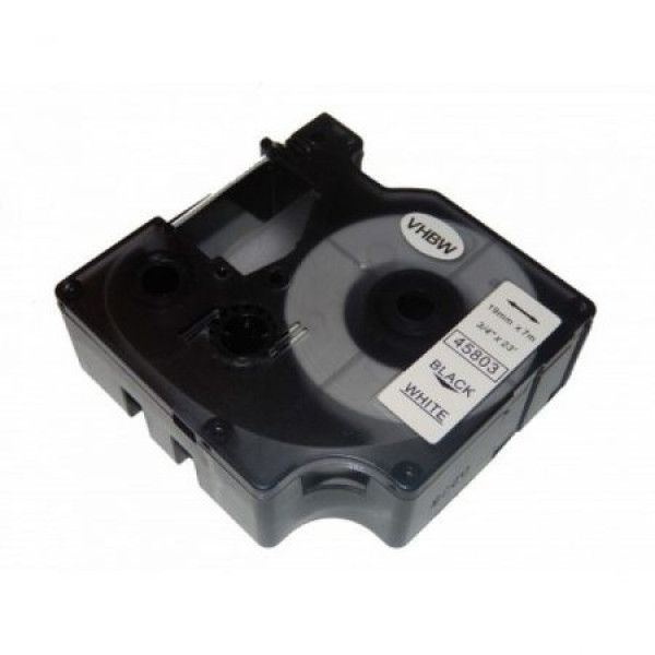 Dymo D1 Feliratozógép szalag 19mm / 7m - Fehér alapon fekete (45803FU)