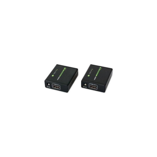 Techly IDATA EXT-E70 AV forlænger AV sender & modtager Sort