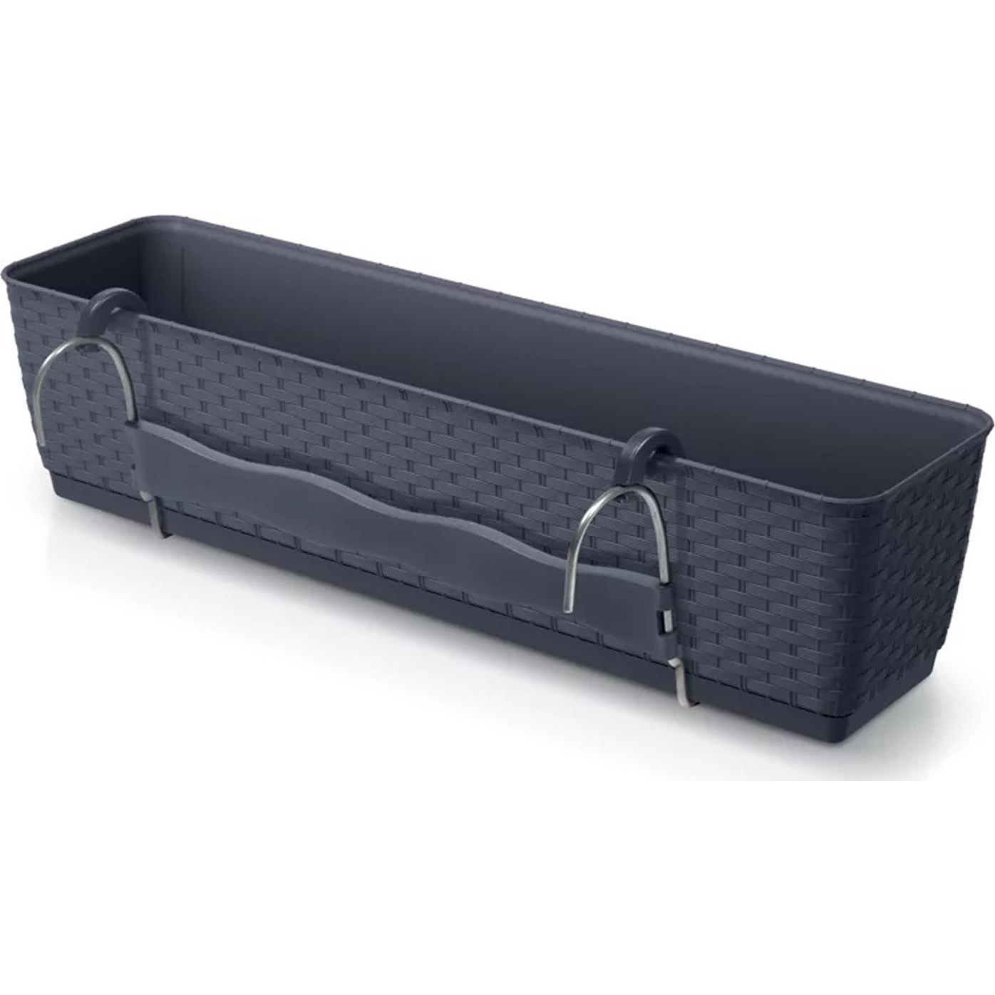 Ratolla Virágcserép Kampókkal DRL600PW Antracit Színben (CEN-78040)