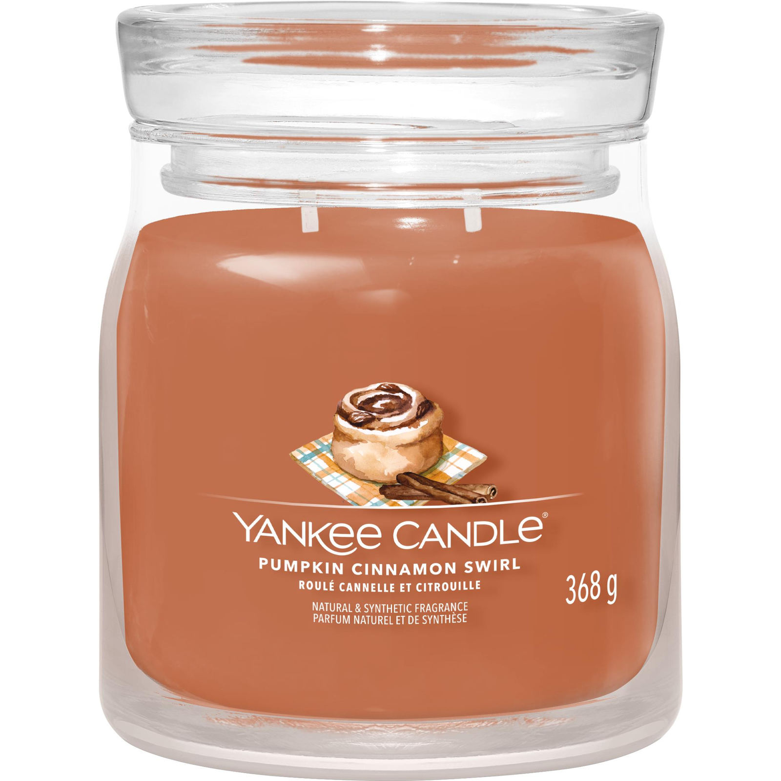 YANKEE CANDLE Signature Pumpkin Cinnamon Swirl 368 g, 2 kanóc (5038581161990)