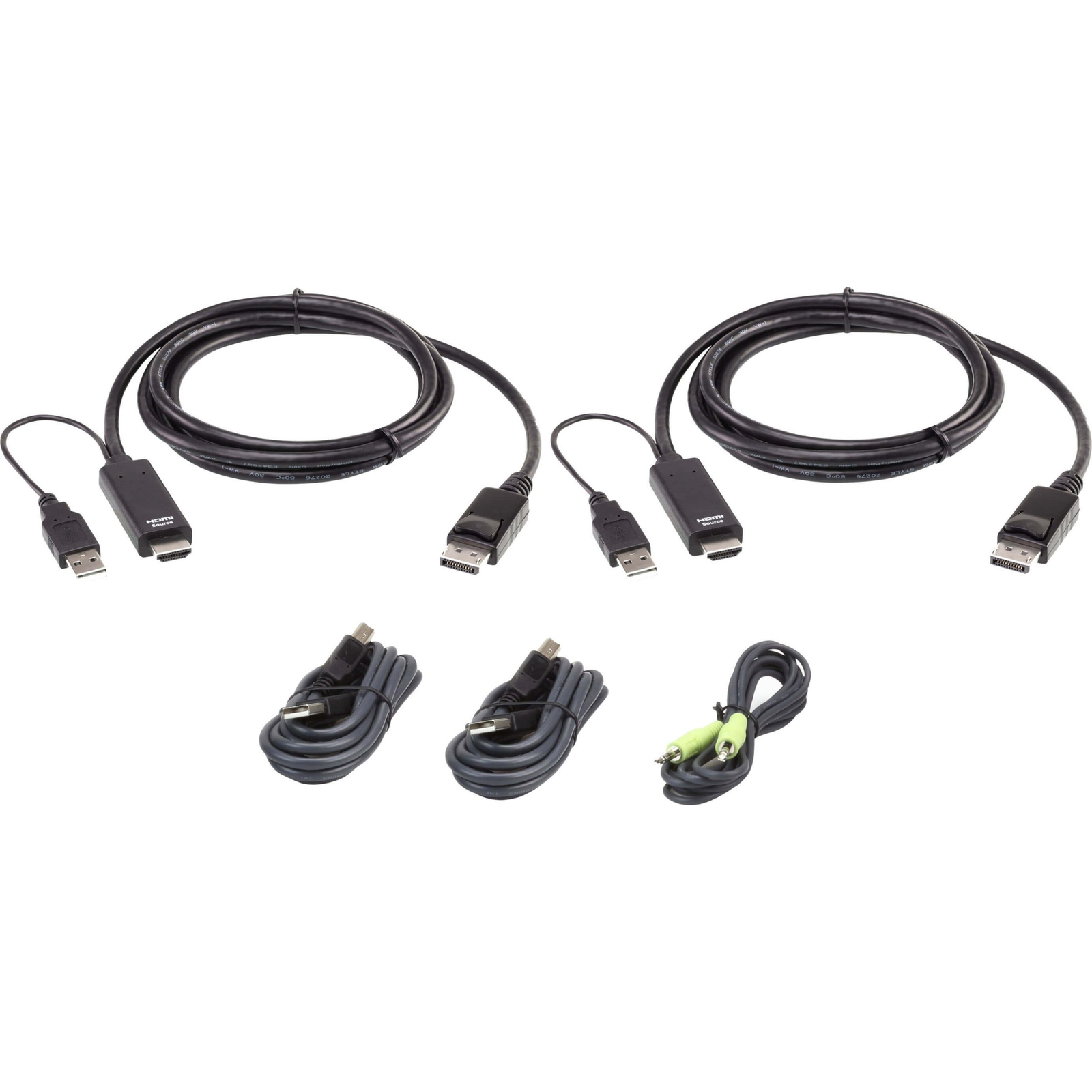 ATEN 2L-7D02UHDPX5 KVM kábel Čierna 1,8 m (2L-7D02UHDPX5)