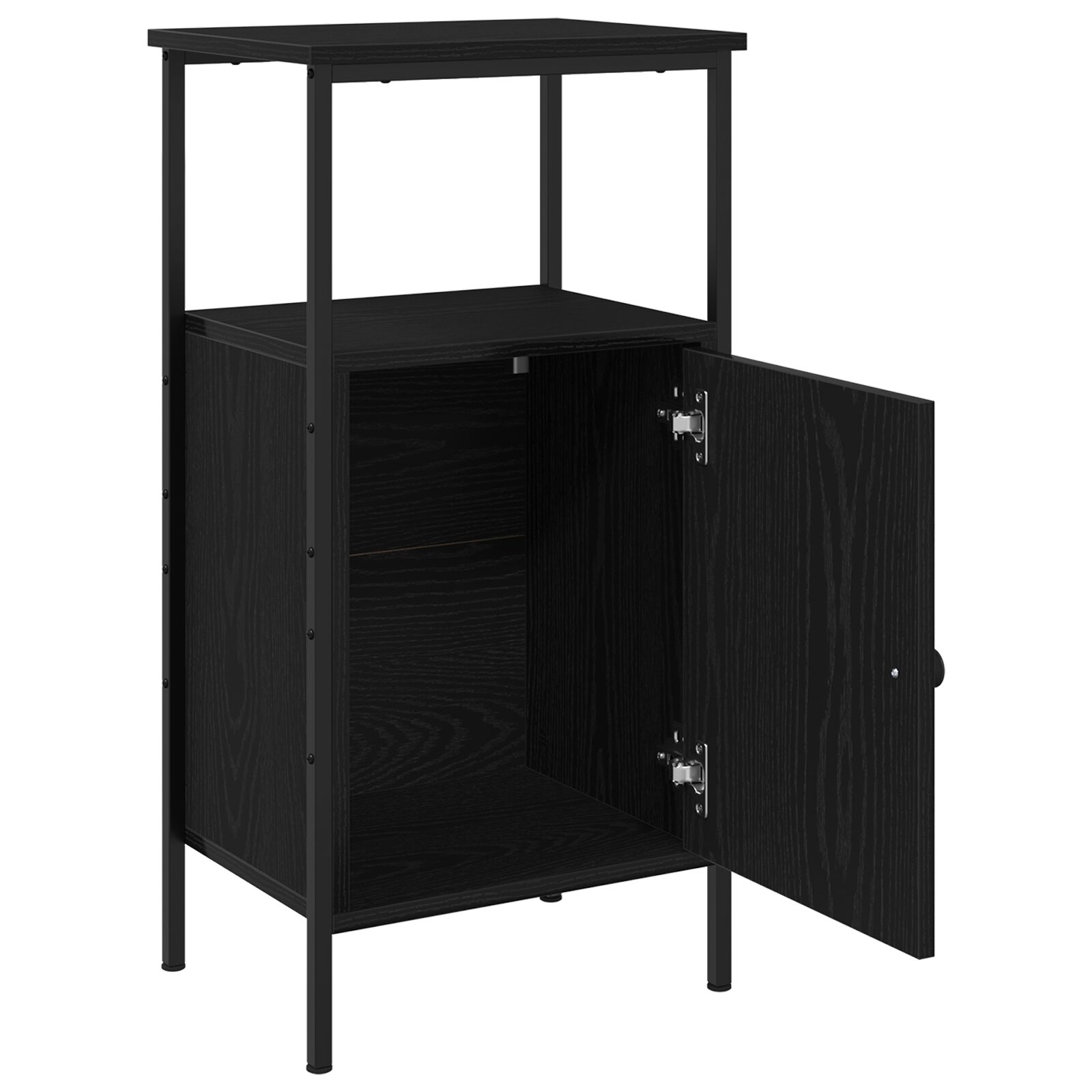 Éjjeli szekrények 2 db Fekete tölgy 41x31x80 cm MDF (862918)