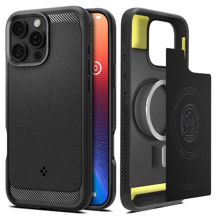 Spigen Rugged Armor MagFit iPhone 16 Pro Max tok fekete (ACS07986) (ACS07986)