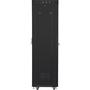 Lanberg 19" szabadon álló rack szekrény 42U/600X600 perforált ajtó, lapraszerelt, LCD kijelző, fekete V2
