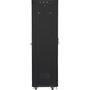 Lanberg 19" szabadon álló rack szekrény 42U/600X600 perforált ajtó, lapraszerelt, LCD kijelző, fekete V2