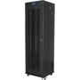 Lanberg 19" szabadon álló rack szekrény 42U/600X600 perforált ajtó, lapraszerelt, LCD kijelző, fekete V2
