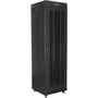 Lanberg 19" szabadon álló rack szekrény 42U/600X600 perforált ajtó, lapraszerelt, LCD kijelző, fekete V2