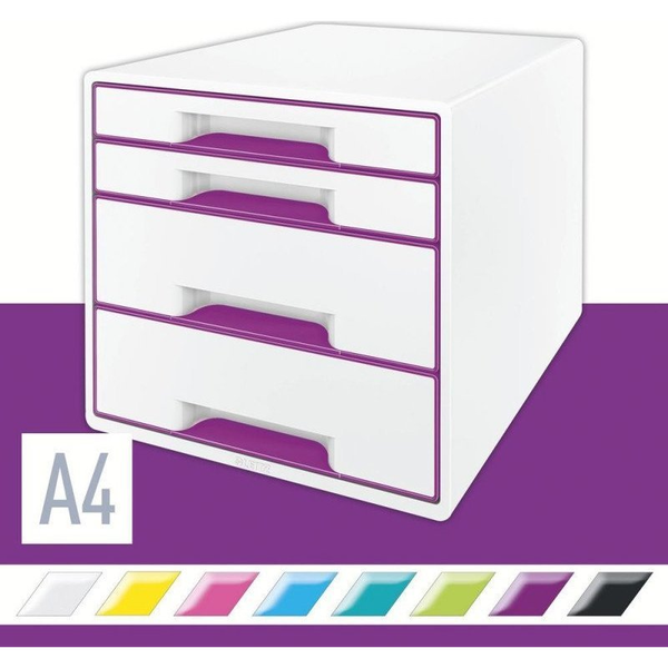 Leitz WOW Cube fil opbevaring Polystyrol Metallic, Violet