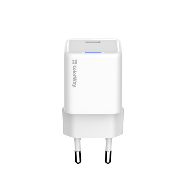 ColorWay 052PD USB-C Hálózati töltő szett 25W - Fehér (CW-CHS052PD-WT)