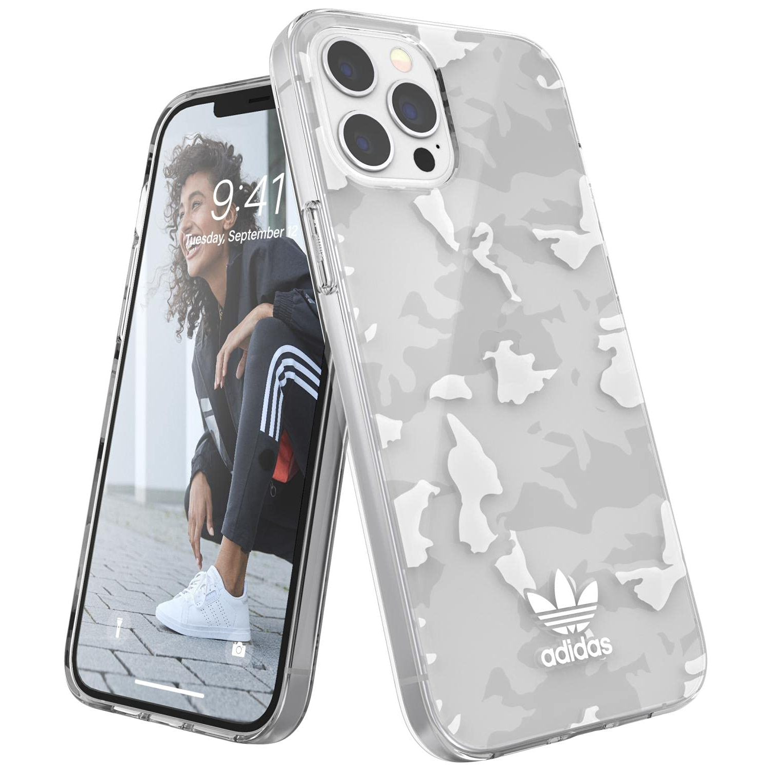 Adidas OR SnapCase Camo Apple iPhone 12 Pro Max Tok - Fehér/Terepmintás (43706)