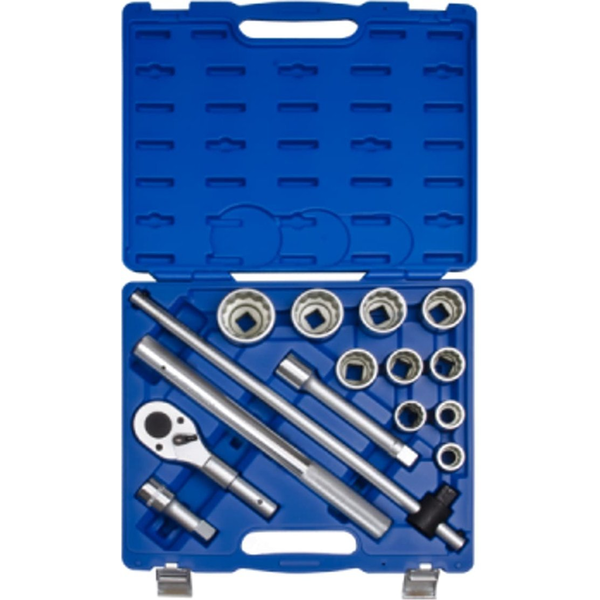  King Tony ZESTAW NASADEK 3/4" 14cz. KRÓTKIE 12-kąt. 22-50mm Z GRZECHOTKĄ I AKCESORIAMI, WALIZKA King Tony