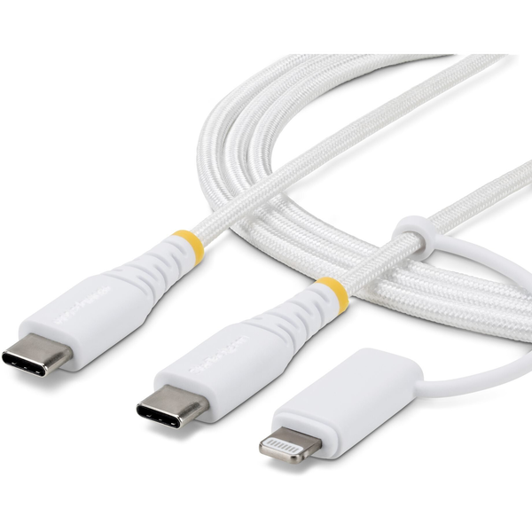 StarTech.com 1M-U2-LNTC-CABLE USB-kabel USB C 0,48 Gbit/sek. 60 W Hvid