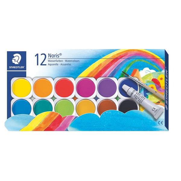 STAEDTLER Akvarelové barvy Noris 12 kol.
