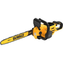 Акумулаторен верижен трион DeWALT DCMCS574X1, 18V/54V XR Flexvolt, безчетков мотор, дължина на острието 45 см, скорост на веригата 13,5 м/с, автоматично смазване с масло, включва: зарядно + батерия 54V XR Flexvolt 9,0 Ah