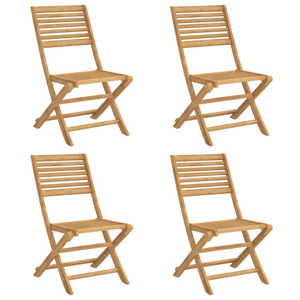4 db összecsukható tömör akácfa kerti szék 48,5x61,5x87 cm (365740)
