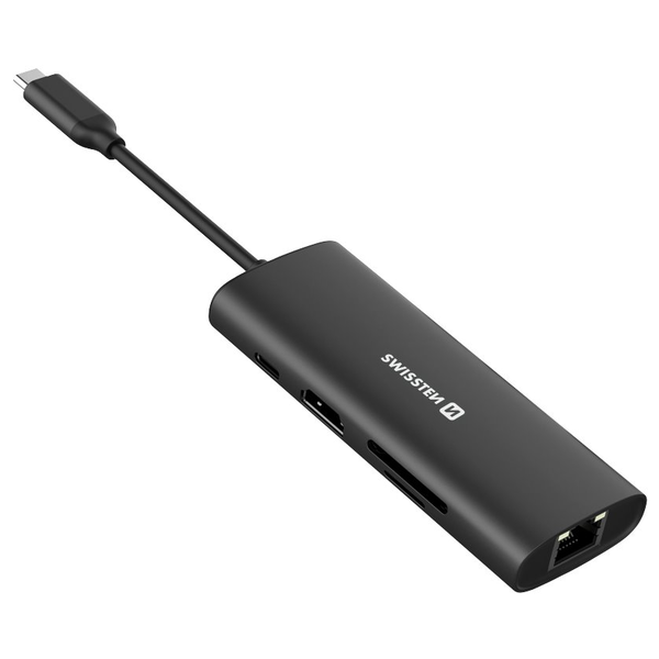 Swissten 44040203 Multifunkcionális USB-C 100W 8-port HUB