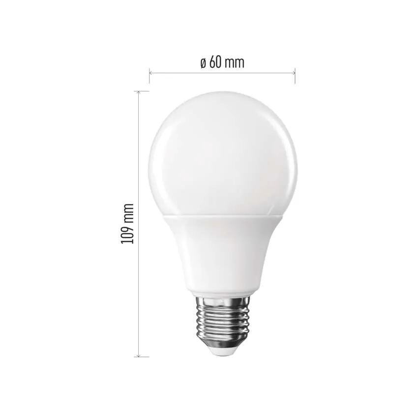 Emos Classic A60 / E27 / 9,5W (75W) / 1055 lm / természetes fehér LED izzó (ZQ5E53) (ZQ5E53)