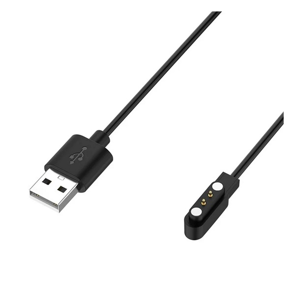 gigapack Töltőkábel USB (mágneses, 100cm) FEKETE Haylou LS13 GST Lite / Solar Lite / LS11 RS4 Plus " csomagolás" (GP-161737)