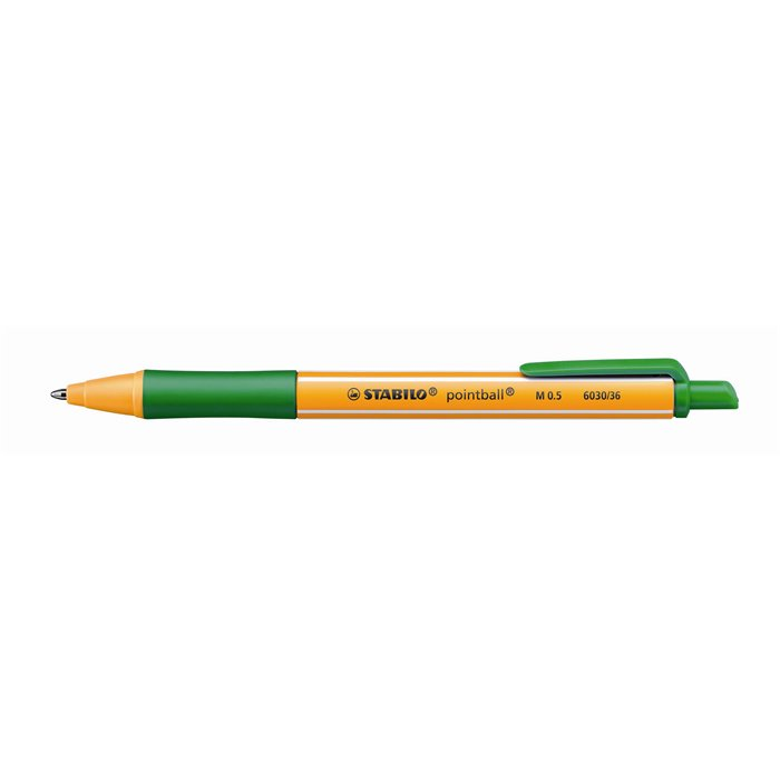 STABILO pointball Zöld Feltűzhető nyomógombos golyóstoll 1 dB (6030/36)