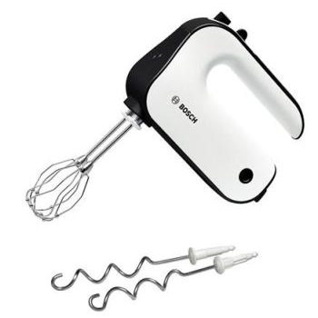 Миксер - Bosch MFQ4020, Hand mixer, Styline, 450 W, with innovative FineCreamer stirrers, blender attachment, 5 speed settings, additional pulse/turbo setting, White -black