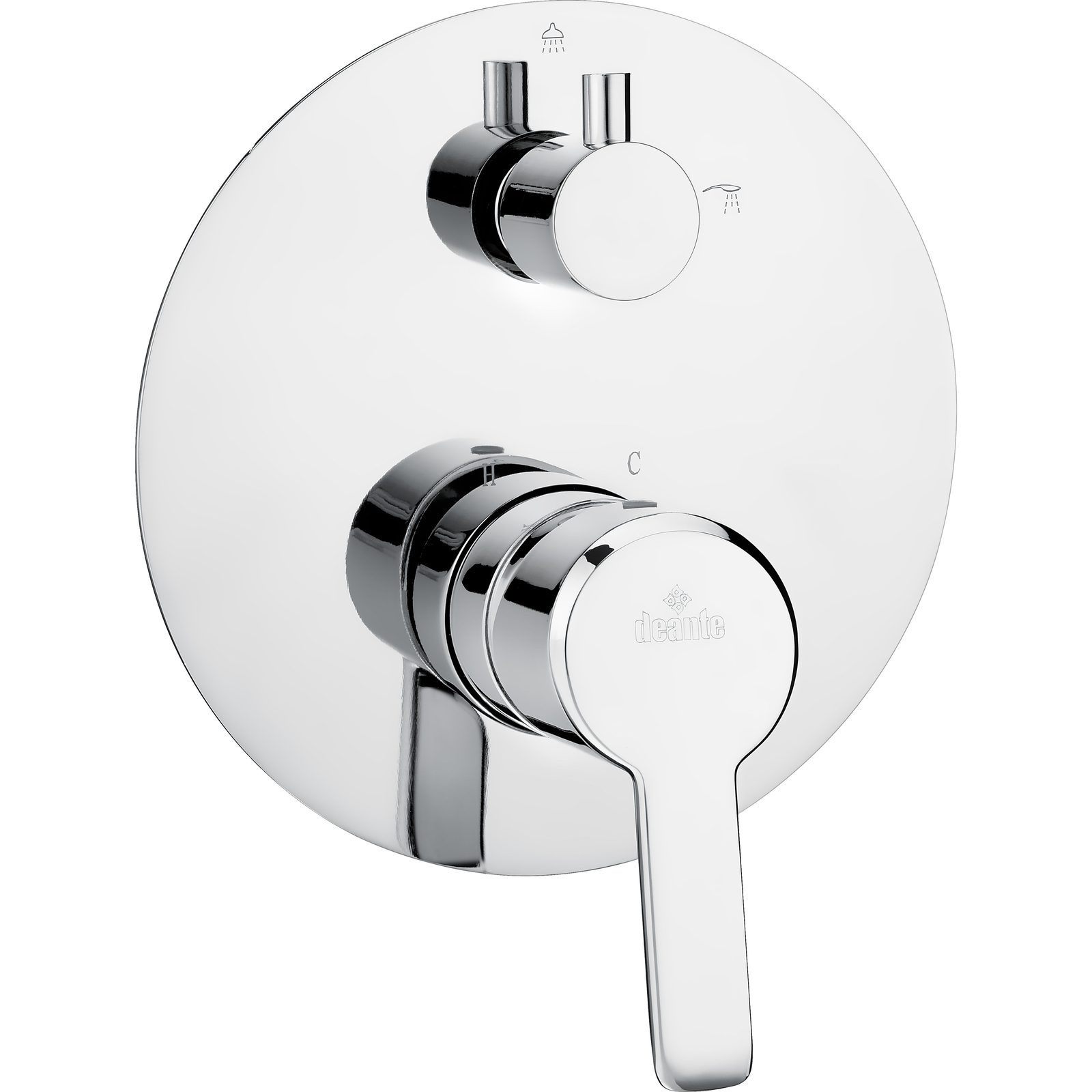 DEANTE BQA_044P Arnika falba süllyesztett zuhany csaptelep zuhanyváltóval króm (BQA_044P)