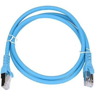 Extralink Lan Patchcord Cat.6a S/ftp 1m 10g Par Trenzado Laminado Blindado Cobre Desnudo Azul