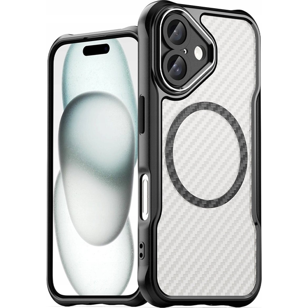 Leading Series Magsafe-Kompatibilis Tok iPhone 16 - Fekete