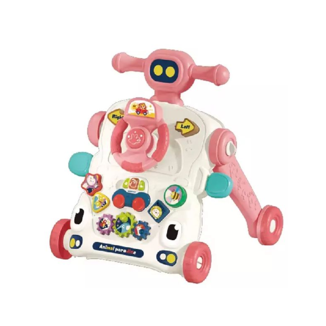 Járássegítő matatófal és foglalkoztató 3 az 1-ben asztal - Rózsaszín/Fehér (6044)