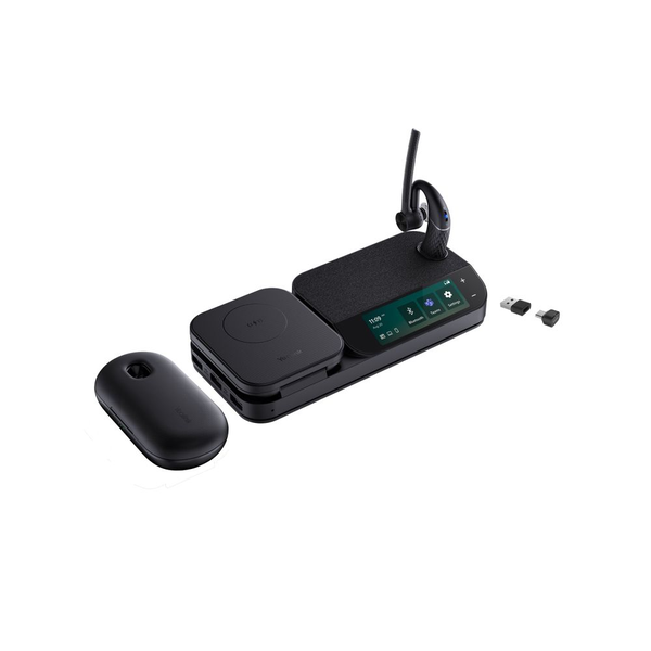 Yealink BH71 Workstation Pro USB-C/A Draadloos oorhaak Kantoor/callcenter USB Type-C Bluetooth Zwart